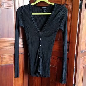 Warehouse button down sheer top